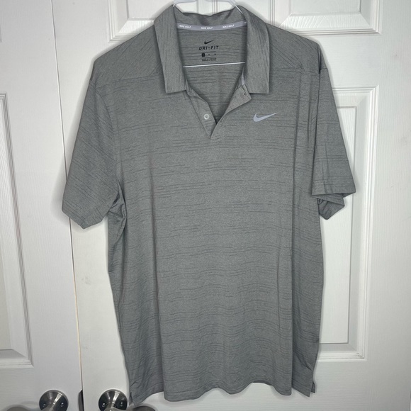 Nike Other - Gray Nike Dri-fit button up golf polo tshirt XL